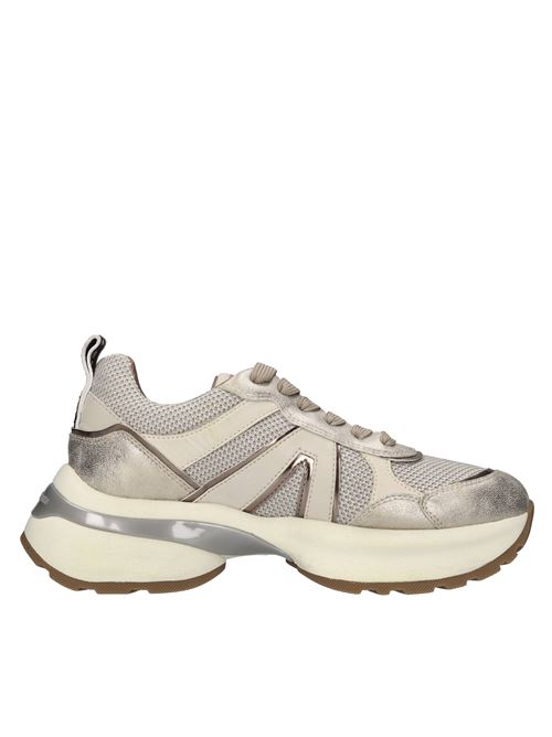 Sneakers in pelle, ecopelle e tessuto ALEXANDER SMITH | VICTORIA WOMAN VIW 1142DARK IVORY-ORO